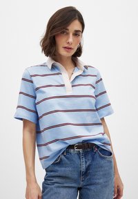 SHORT SLEEVE COLLAR  - Polo - blue stripe
