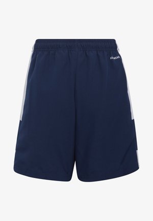 Pantaloni sportivi blu navy con cintura elasticizzata, dettagli laterali e un tessuto leggero e traspirante.