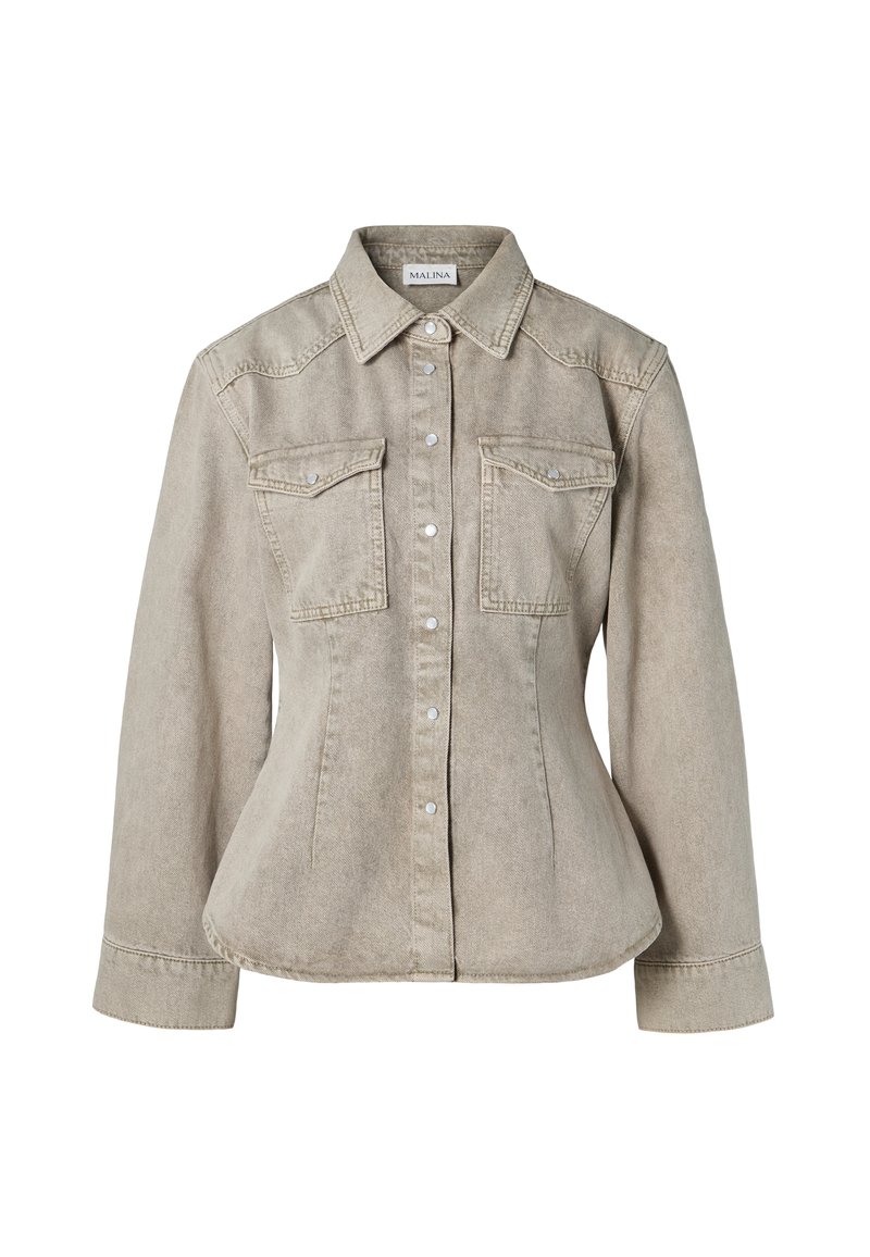Malina Overhemdblouse gekleurd denim