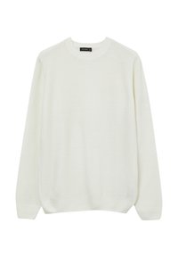 GIROCOLLO LAVORATA  - Maglione - bianco
