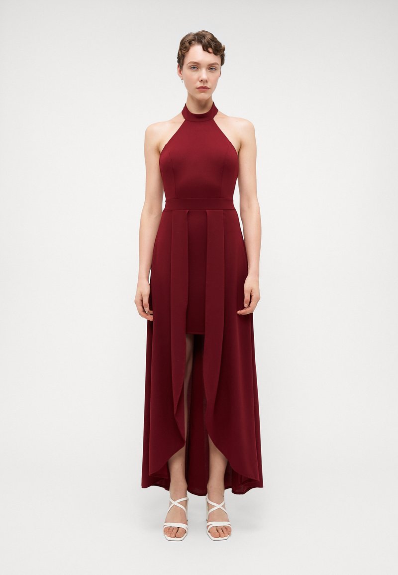WAL G TALL YANNY HALTER NECK BODYCON - Trikoomekko - cherry wine