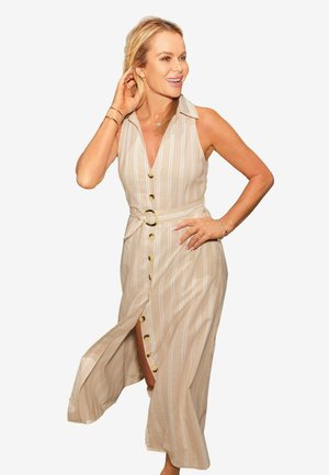 Rochie tip cămașă - beige