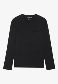 SLOUCHY LONG SLEEVED TOP WITH POCKET UNISEX - Μπλούζα με μακριά μανίκια - true black