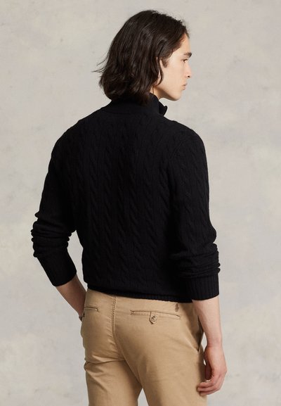 Polo Ralph Lauren CABLE-KNIT QUARTER-ZIP SWEATER - Trui - black