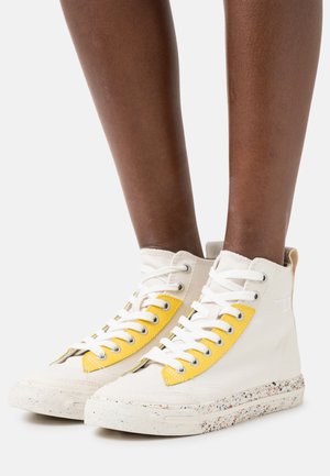 S-ATHOS MID - Sneakers alte - white/yellow