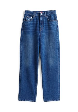 Tommy Jeans, HIGH RISE SLIM STRAIGHT LEG JEANS - Džínsy s rovným strihom - denim dark