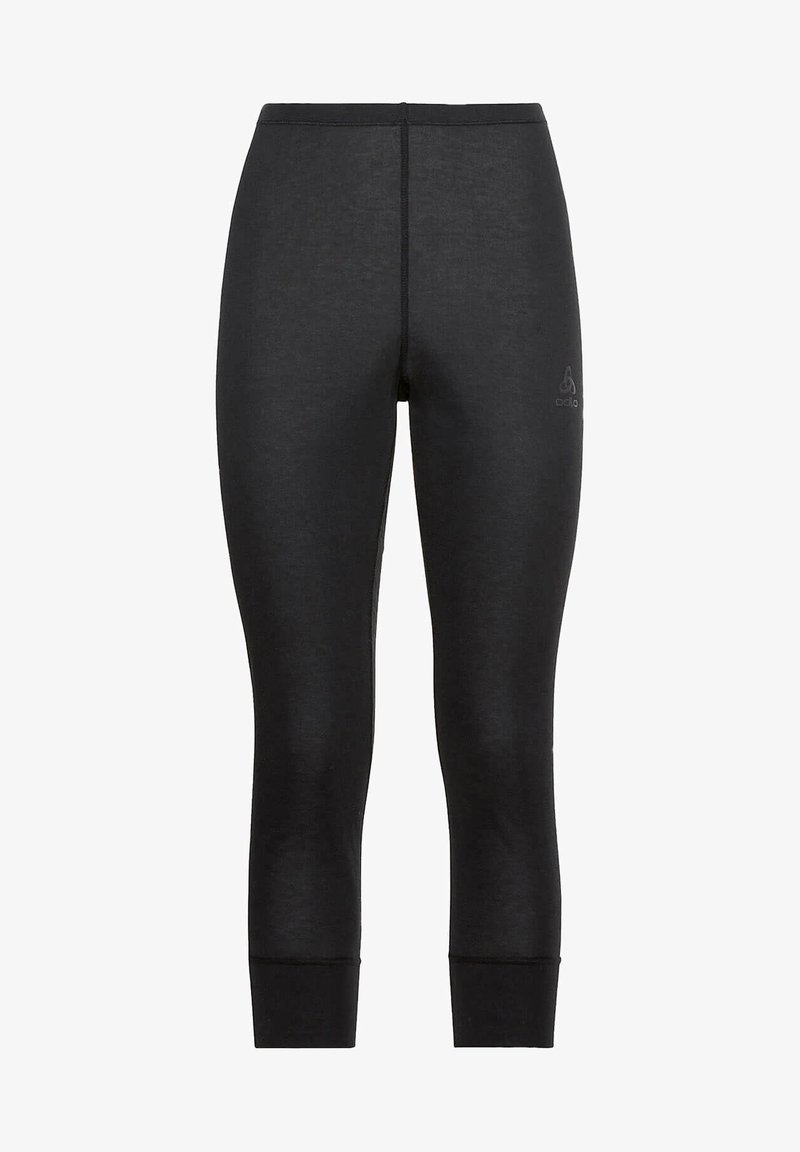 Zwarte leggings gemaakt van zacht, rekbaar materiaal. Voorzien van een hoge tailleband en een enkellange snit. Inclusief een klein logo aan de zijkant.