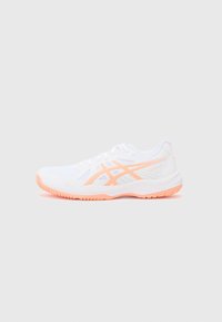 Unselected, white/vivid coral