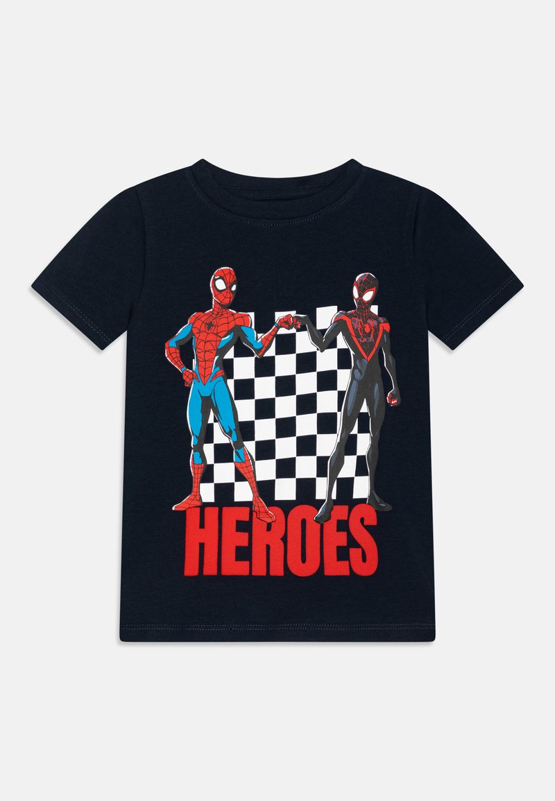Name it NMMMACLIN SPIDERMAN - Nyomott mintás póló - dark sapphire