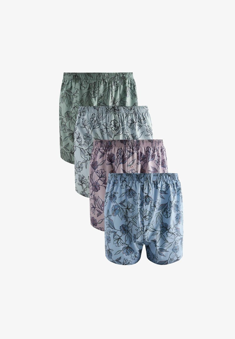 Next PATTERN PURE 4 PACK - Boxeralsó - blue green pink floral pattern
