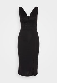 CELIA V NECK MIDI DRESS - Dzsörzéruha - black