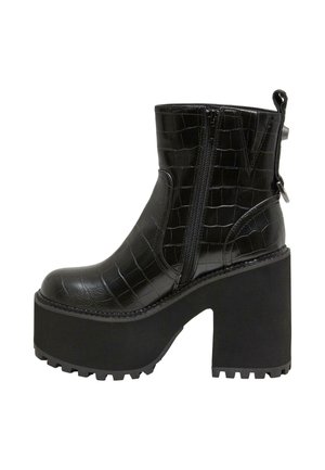 KILLAHMID - - High heeled ankle boots - black croco
