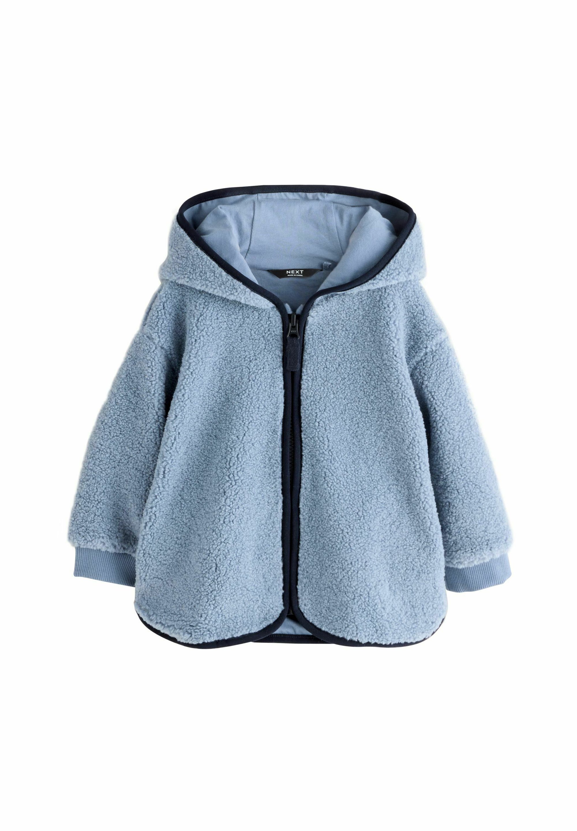 Next HOODED ZIP THROUGH Fleecejacke light blue/blau