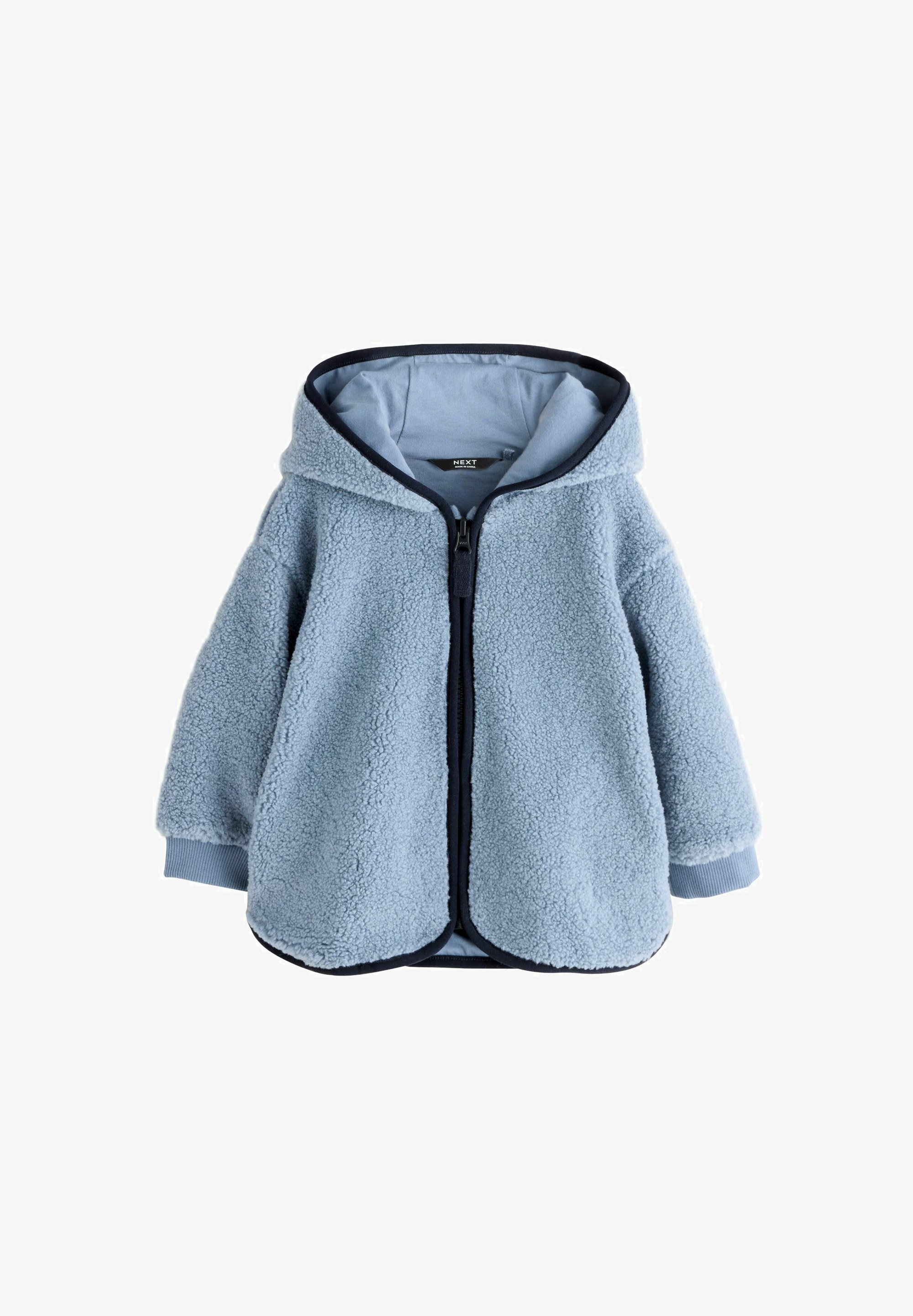 Next HOODED ZIP THROUGH Fleecejacke light blue/blau
