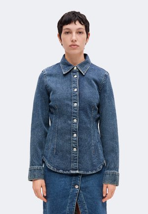 GAP, LONG CINCHED SHIRT - Chemisier - dark wash