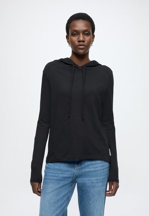 T-SHIRTS, LSL, HOODED - Μπλούζα με μακριά μανίκια - black