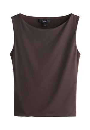 Next, REGULAR FIT - SOFT TOUCH SLINKY BACKLESS TIE SLEEVELESS TOP . - Blusa - chocolate brown