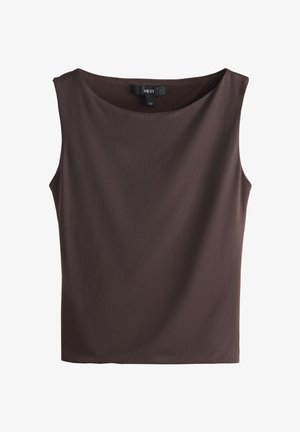 Next, REGULAR FIT - SOFT TOUCH SLINKY BACKLESS TIE SLEEVELESS TOP . - Pluus - chocolate brown