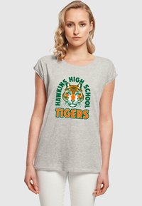 ABSOLUTE CULT STRANGER THINGS - HAWKINS ARCH TIGER  - T-shirts med print - heather grey