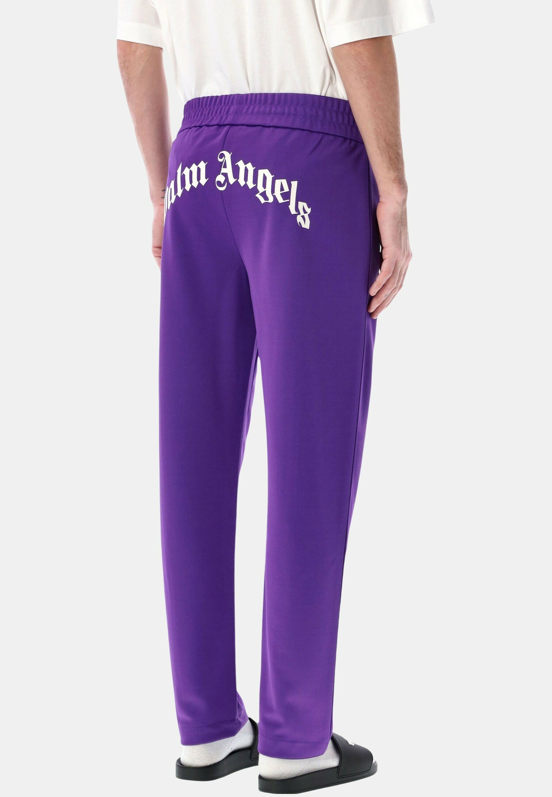 Palm Angels BACK CURVED LOGO - Pantaloni sportivi - purple/viola 