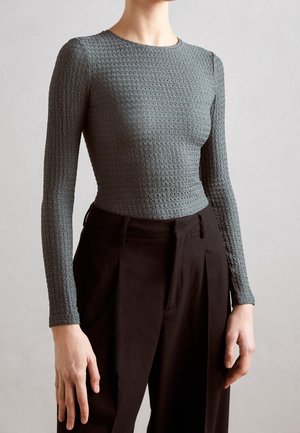 Langærmet T-shirt - dark grey