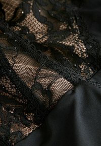 LOW PLUNGE SEQUIN - Body - black