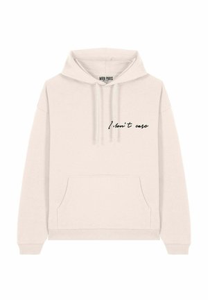 I DON T CARE EMBROIDERY UNISEX - Hoodie - off white
