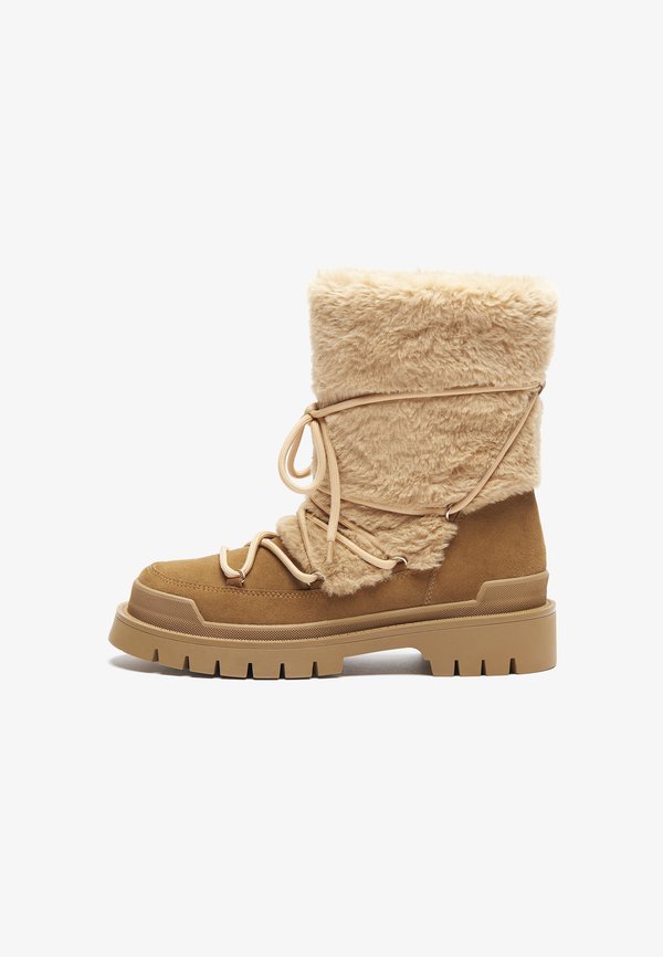 LEATHER - Winter boots - beige4