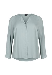 Zizzi SOLID WITH V-NECK - Blūze - chinois green