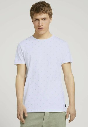 T-shirt con stampa - white mini palm leaf print