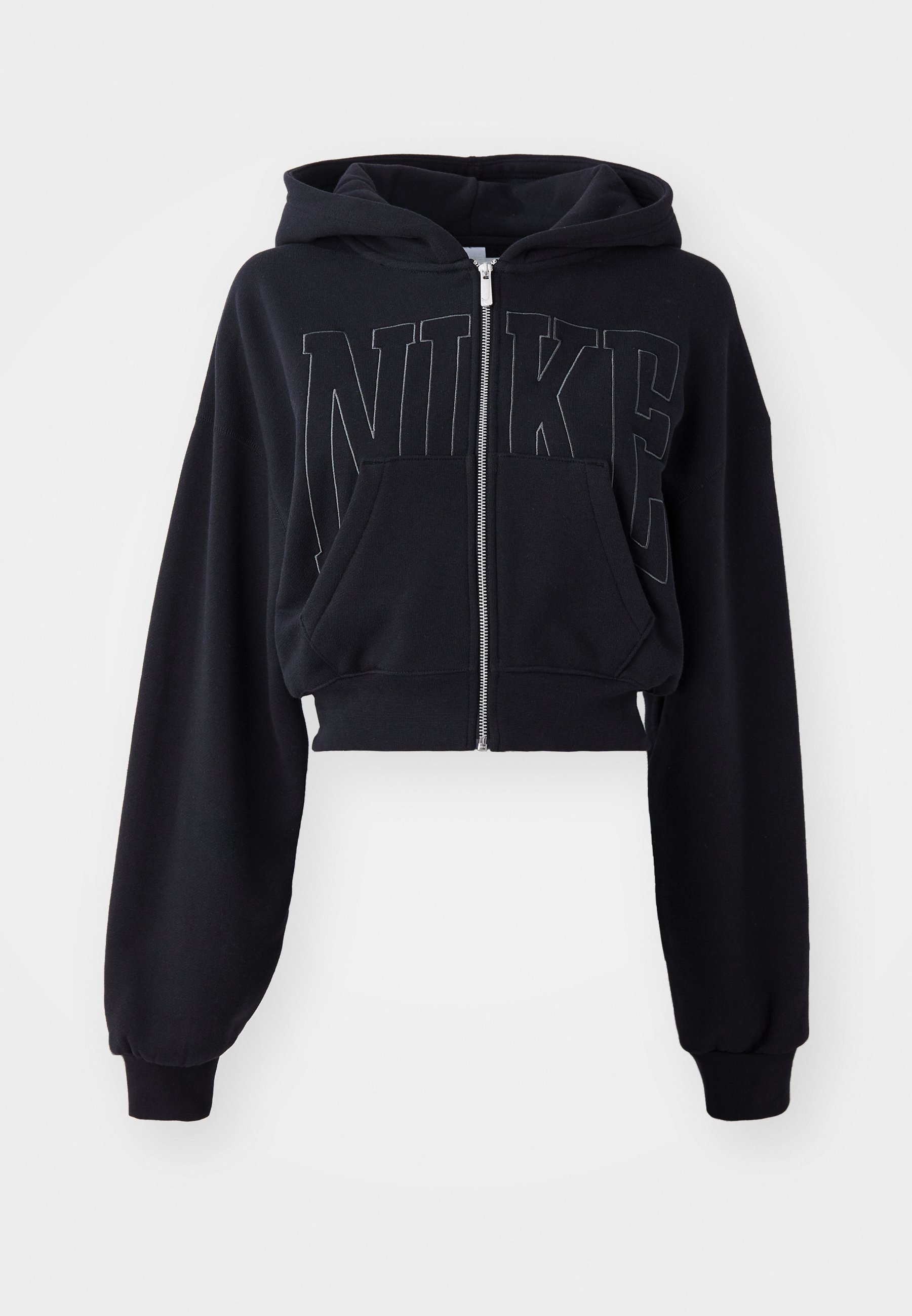 Nike Sportswear STREET CROP - Zip-up sweatshirt - black