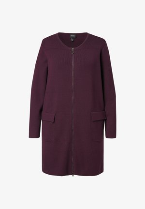 Ulla Popken, LONGLINE - Strickjacke - dark plum