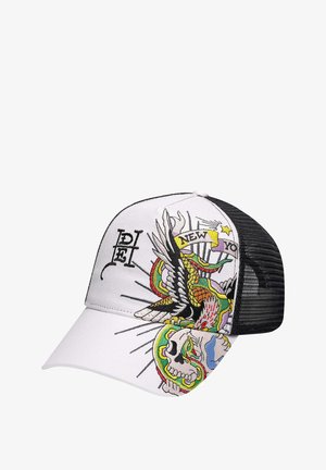 UNISEX EAGLE AND SNAKE BATTLE FRONT TRUCKER - Cap - white black