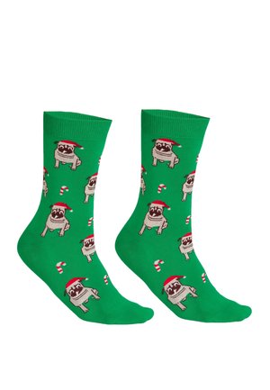 WEIHNACHTSSOCKEN MOTIV HUNDE - PACK OF 2    - Socken - grün