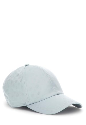 Cappellino da baseball azzurro chiaro con motivo in rilievo sottile e visiera curva, mostrato su sfondo bianco.
