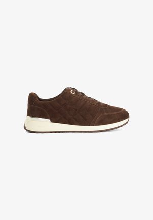 Dune London, DUNE LADIES EVELIE QUILTED LOW-TOP TRAINERS - Baskets basses - brown-suede