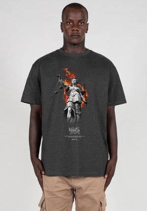 JUSTITIA  HEAVY  - T-shirt print - charcoal