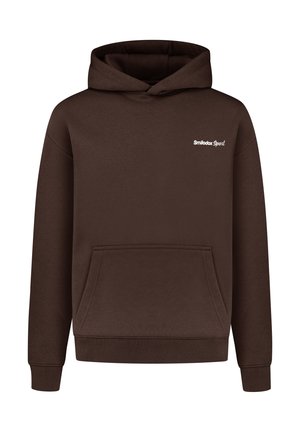 Smilodox CASUAL LOGO FORTES - Felpa con cappuccio - braun