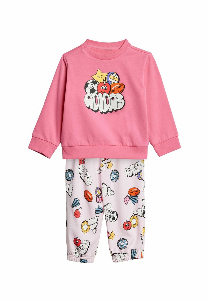 adidas SEASONAL ESSENTIALS FUN TRACK SUIT KIDS - Chándal - pink fusion white