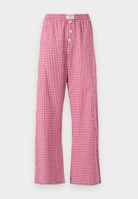 CHECK STRAIGHT LEG - Trousers - red