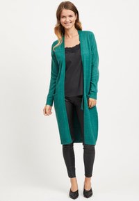 VILA VIRIL LONG CARDIGAN - Kofta - petrol