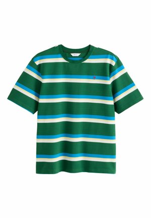 Next, REGULAR FIT - HORIZONTAL STRIPED T-SHIRT . - T-Shirt print - green blue