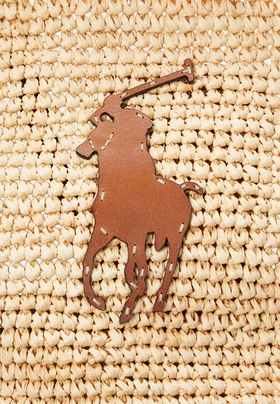 Polo Ralph Lauren BIG PONY RAFFIA LARGE TOTE - Shoppingväska - beige/cuoio