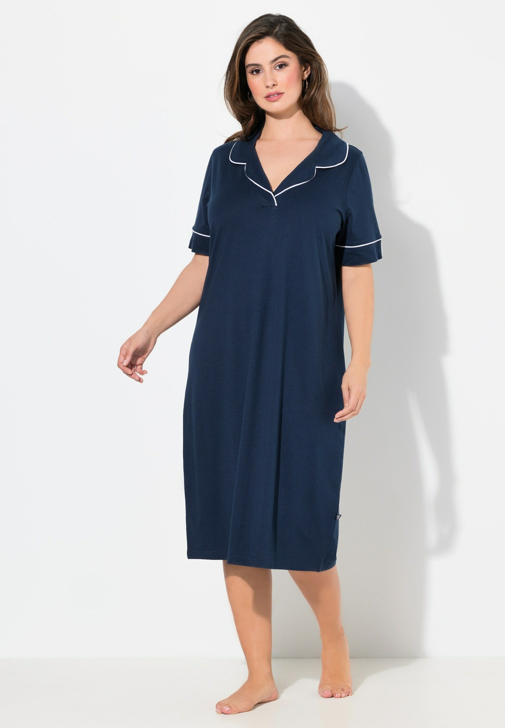 Ulla Popken Chemise de nuit Nuisette midnight blue/bleu ZALANDO