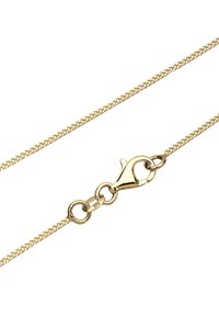 Halsband av guldfärgat metall med en texturerad, flätad design och en säker fjärilsfäste. Har en liten "925"-markering som indikerar silverinnehåll.