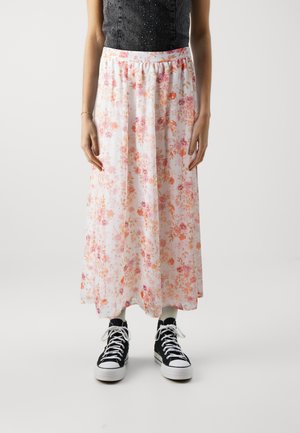 VILA VIFALIA SKIRT - A-line skjørt - birch/red/orange