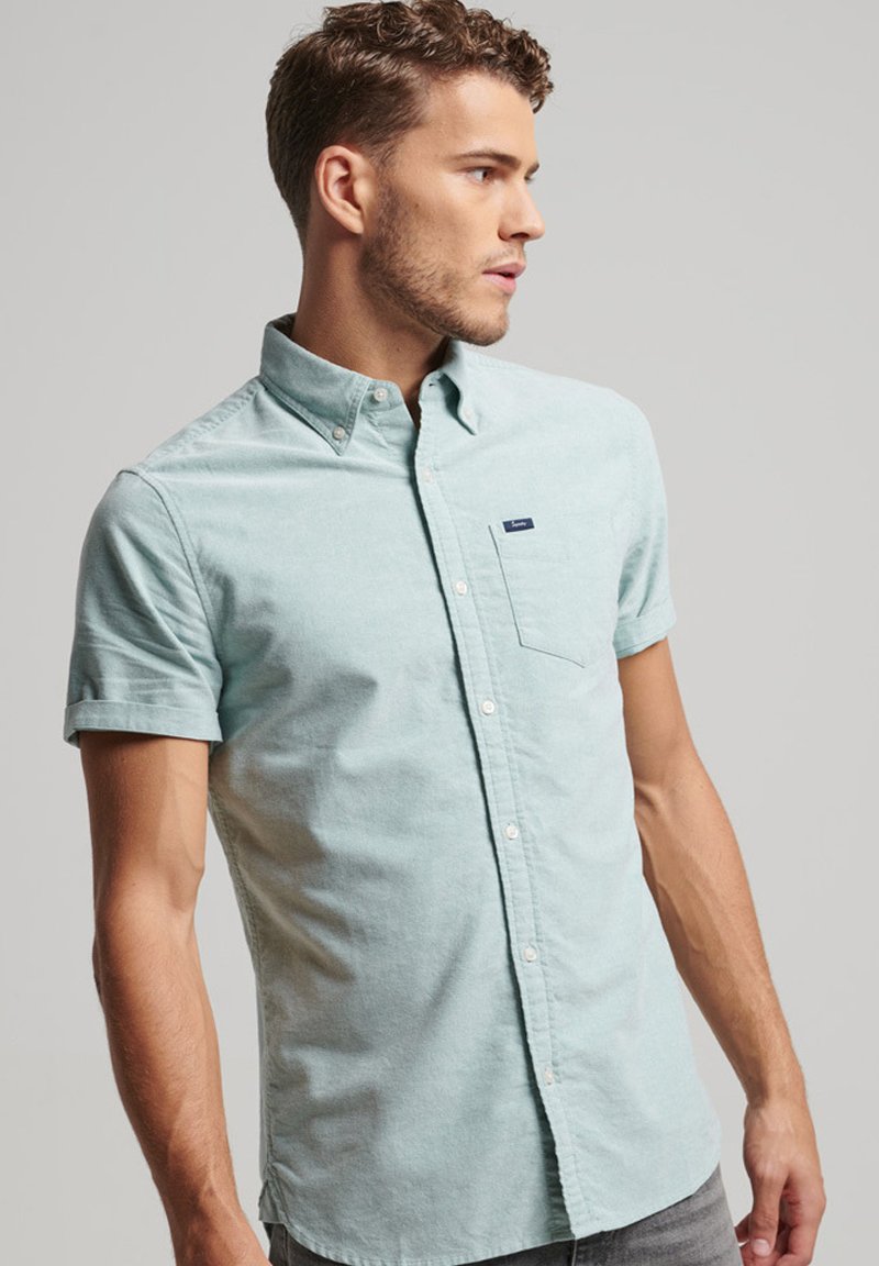 Superdry & Co OXFORD SHORT SLEEVE - Camisa - sage green