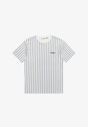PROHIBITED, PINSTRIPED TEE - T-shirt print - off-white