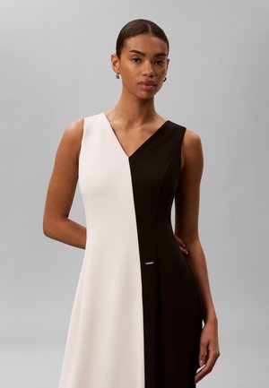 Calvin Klein, DRESS - Дневна рокля - tofu/black colorblock