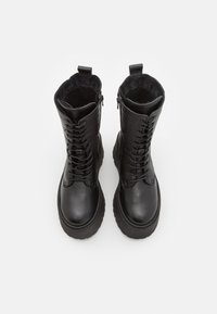 Zign LEATHER - Stivaletti con plateau - black